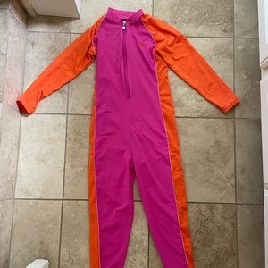 Coolibar pink and orange small wet suit, EUC